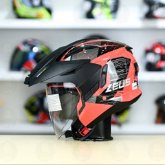 Mũ 3/4 Zeus 613B Nhện Đỏ Bóng FREESHIP