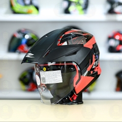 Mũ 3/4 Zeus 613B Nhện Đỏ Bóng FREESHIP