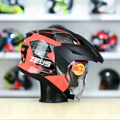 Mũ 3/4 Zeus 613B Nhện Đỏ Bóng FREESHIP