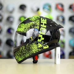 Mũ Fullface Yohe 978 PLUS 2020 Đen Chấm Vàng FREESHIP