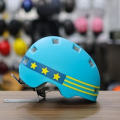 Nón Bảo Hiểm Cho Bé KIDS STAR Siêu Cute Màu Xanh