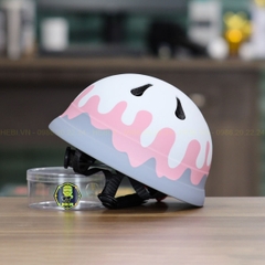 Nón Bảo Hiểm Cho Bé Từ 1-5 Tuổi KIDS Cream Siêu Nhẹ Freesize