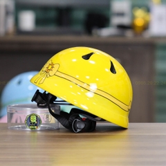 Nón Bảo Hiểm Cho Bé Từ 1-5 Tuổi KIDS Cream Siêu Nhẹ Freesize