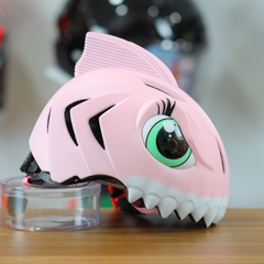Nón Bảo Hiểm Cho Bé KIDS Shark 3D Siêu Cute Màu Hồng Nhạt