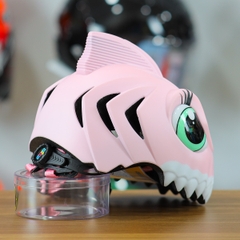 Nón Bảo Hiểm Cho Bé KIDS Shark 3D Siêu Cute Màu Hồng Nhạt