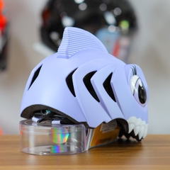 Nón Bảo Hiểm Cho Bé KIDS Shark 3D Siêu Cute Màu Tím