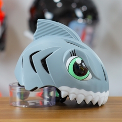 Nón Bảo Hiểm Cho Bé KIDS Shark 3D Siêu Cute Màu Xám