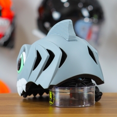 Nón Bảo Hiểm Cho Bé KIDS Shark 3D Siêu Cute Màu Xám