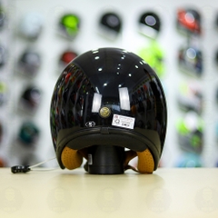 Mũ 3/4 Bulldog Perro 4U Đen Bóng FREESHIP