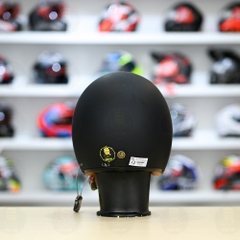 Mũ 3/4 Bulldog Heli Fiber Glass Đen Nhám FREESHIP