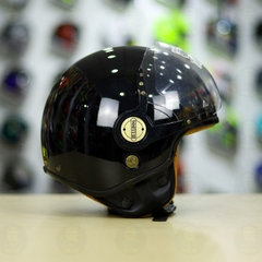 Mũ 3/4 Bulldog POM Đen Bóng FREESHIP