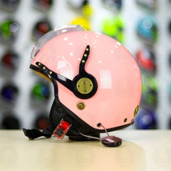 Mũ 3/4 Bulldog POM Hồng Pastel FREESHIP