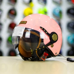 Mũ 3/4 Bulldog POM Hồng Pastel FREESHIP