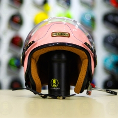 Mũ 3/4 Bulldog POM Hồng Pastel FREESHIP