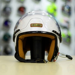 Mũ 3/4 Bulldog POM Trắng Bóng FREESHIP