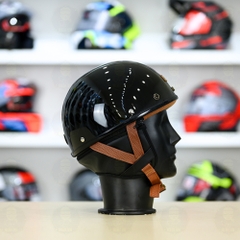 Mũ 1/2 Bulldog PUG Đen Bóng FREESHIP