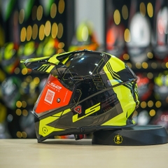 Mũ Dual Sport LS2 MX436 Đen Xanh Neon FREESHIP