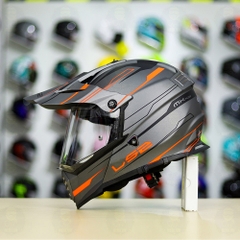 Mũ Dual Sport MX436 EVO Xám Cam Nhám