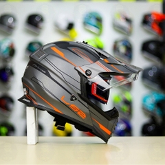 Mũ Dual Sport MX436 EVO Xám Cam Nhám