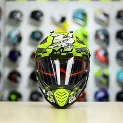 Mũ Dual Sport LS2 MX436 EVO Xám Vàng Neon Bóng FREESHIP