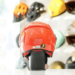 Mũ 3/4 EGO E2 Đỏ Bóng Mái Che Nắng FREESHIP