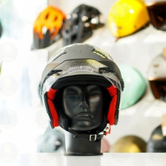 Mũ 3/4 EGO E2 Trắng Bóng Mái Che Nắng FREESHIP