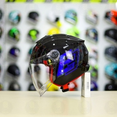 Combo Mũ 3/4 EGO E3 EE Xanh Dương Độ Khóa Chống Trộm