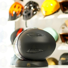 Mũ 3/4 EGO E41 Đen Nhám 2 Kính FREESHIP