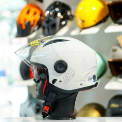 Mũ 3/4 EGO E41 Trắng Bóng FREESHIP
