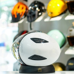 Mũ 3/4 EGO E41 Trắng Bóng FREESHIP