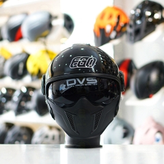 Combo Mũ EGO E5 Đen Bóng - Mặt Nạ- Kính Màu - Freeship