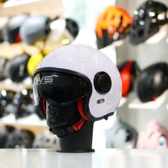 Mũ 3/4 EGO E5 Trắng Bóng FREESHIP