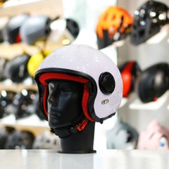 Mũ 3/4 EGO E5 Trắng Bóng FREESHIP