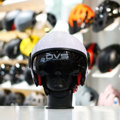 Mũ 3/4 EGO E5 Trắng Bóng FREESHIP