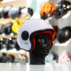 Mũ 3/4 EGO E5 Trắng Bóng FREESHIP