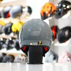 Mũ 3/4 EGO E5 Xám Xi Măng Bóng FREESHIP