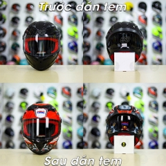 Tem Decal Honda Sonic Trắng Đỏ Cho Yohe 978 plus & Roc 01 - Không Nón - FREESHIP