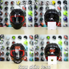 Tem Decal AGV Myth Đỏ Cho Nón Fullface - Không Nón - FREESHIP