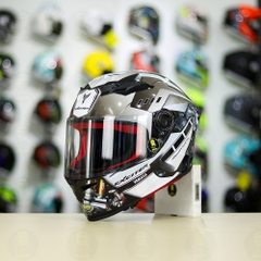 Mũ Fullface EGO E7 Xám Cam Nhám + Dán Tem Decal Yamaha EXCITER Xám FREESHIP