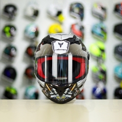 Mũ Fullface EGO E7 Xám Cam Nhám + Dán Tem Decal Yamaha EXCITER Xám FREESHIP