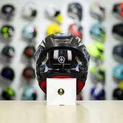 Mũ Fullface EGO E7 Xám Cam Nhám + Dán Tem Decal Yamaha EXCITER Xám FREESHIP