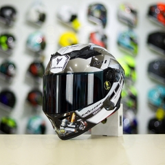 Mũ Fullface EGO E7 Xám Cam Nhám + Dán Tem Decal Yamaha EXCITER Xám FREESHIP