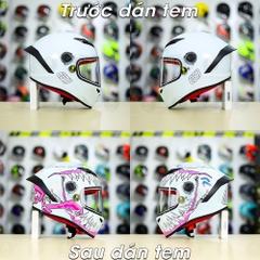 Tem Decal Venom Version 2 Hồng Cho Nón Fullface - Không Nón - FREESHIP