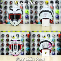 Tem Decal Venom Version 2 Hồng Cho Nón Fullface - Không Nón - FREESHIP