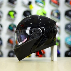 Mũ Lật Hàm EGO E9 Đen Bóng Freeship