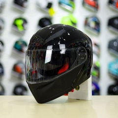 Mũ Lật Hàm EGO E9 Đen Bóng Freeship