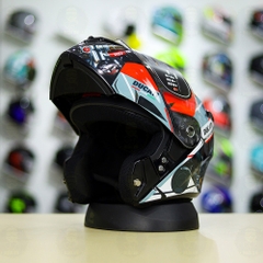 Mũ Lật Hàm YOHE 938 + Dán Tem DUCATI V2 Xám Đỏ