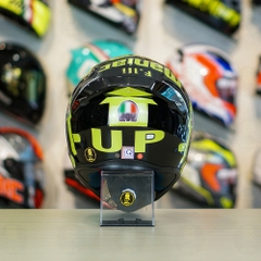 Mũ Royal M138b Đen Bóng + Tặng Dán Tem Decal AGV CORSA Đen Vàng FREESHIP