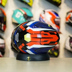 Mũ Royal M138b Đen Bóng + Tặng Dán Tem Decal Shoei BRINK Đỏ Xanh FREESHIP