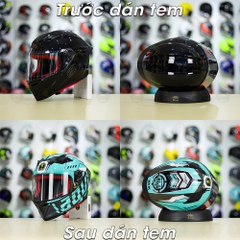 Tem Decal AGV Myth Version 2 Xanh Ngọc Cho Nón Fullface - Không Nón - FREESHIP